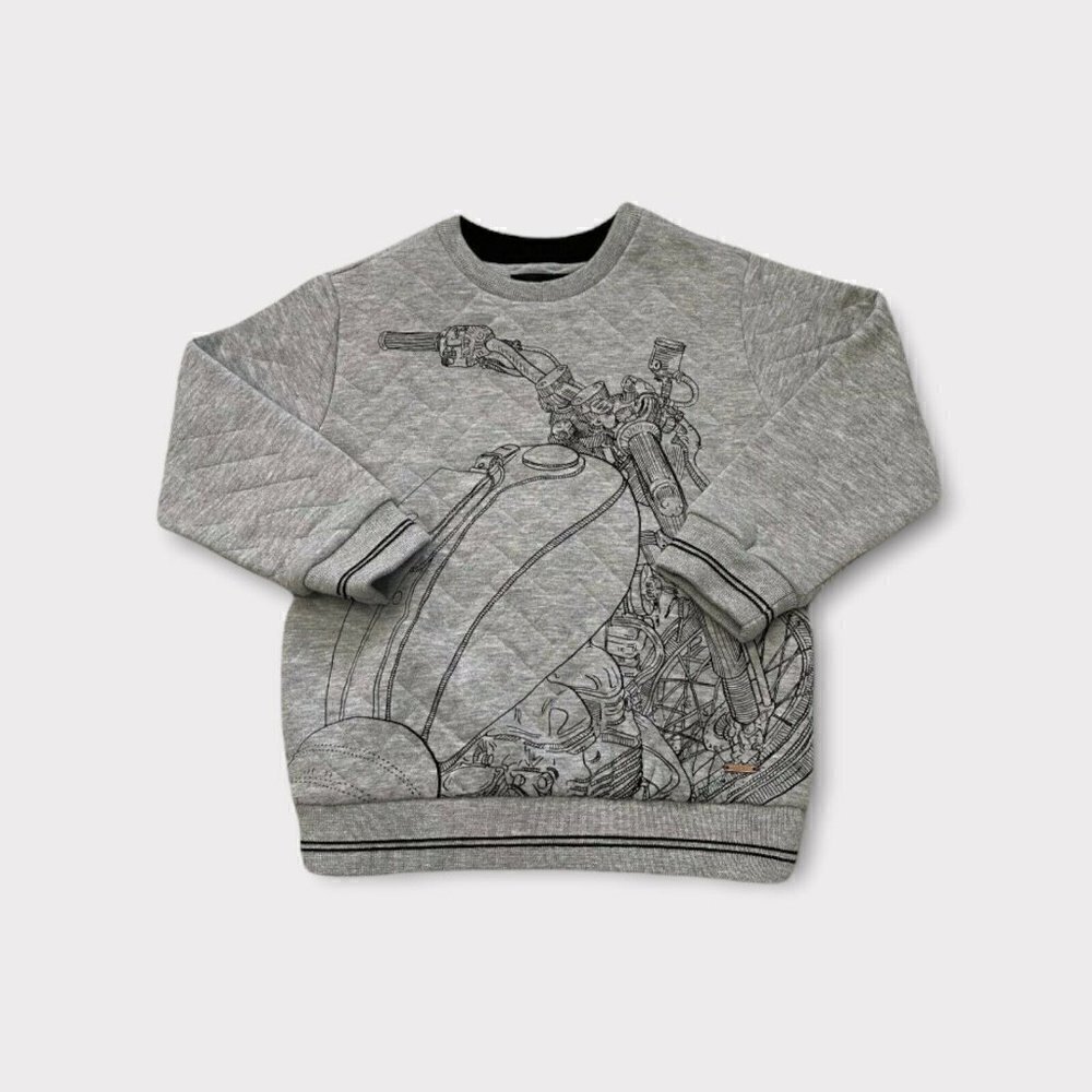 Mayoral Sweatshirt Real Friends Are Forever Padded Size 2 Boys New Gray Printed